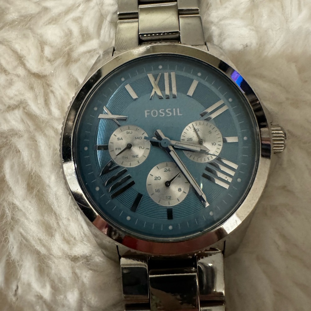 Blue Fossil Watch